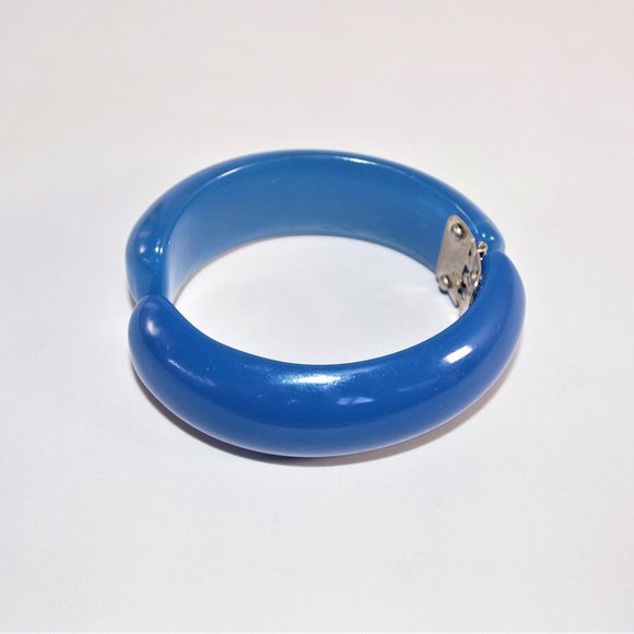 Vintage Thermoplastic Acrylic Clampler Cuff Bangle Bracelet - Picture 3 of 5